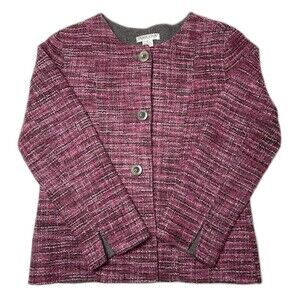 Pendleton Womens Merino Wool Coat Medium Reversible Cardigan Button Up Retro